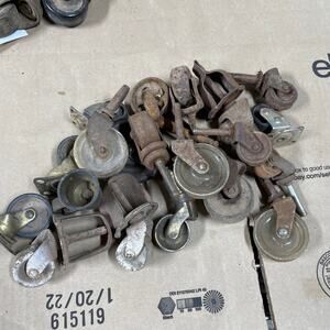 Antique Vintage Furniture Caster Wheels Set of 20 Metal, Wood and Plastic